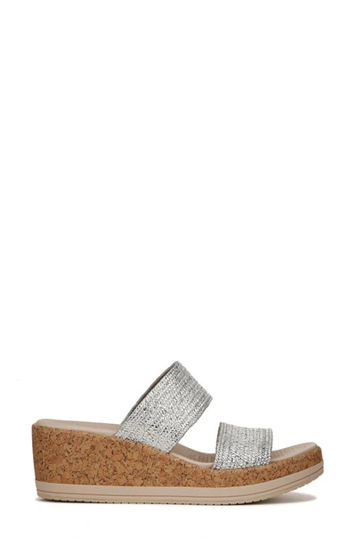Bzees Resort Platform Slide Sandal In Silver