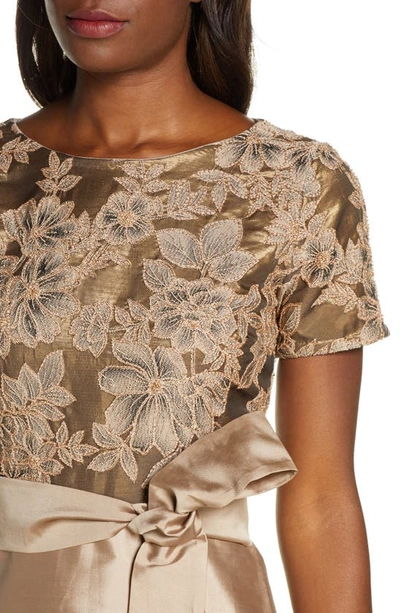 Pisarro Nights Beaded Taffeta Gown In Gold In Gold