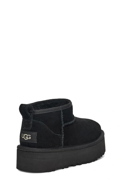 Shop Ugg Kids' Classic Ultra Mini Platform Boot In Black/black