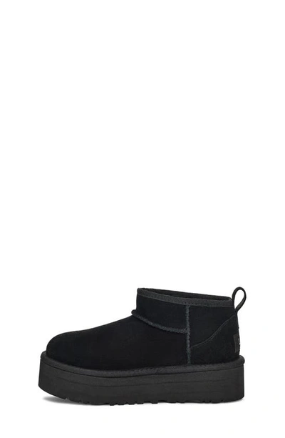 Shop Ugg Kids' Classic Ultra Mini Platform Boot In Black/black