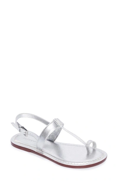 Shop Bernardo Footwear Maverick 2 Toe Loop Sandal In Silver