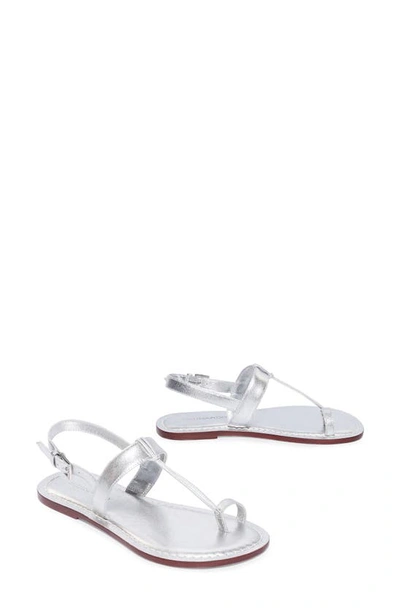 Shop Bernardo Footwear Maverick 2 Toe Loop Sandal In Silver