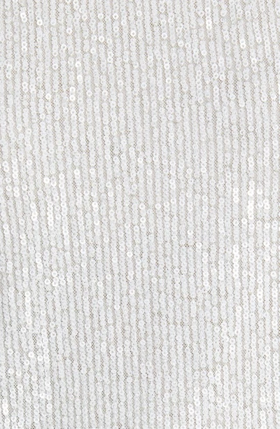 Shop Anne Klein Matte Sequin Mesh Top In Bright White
