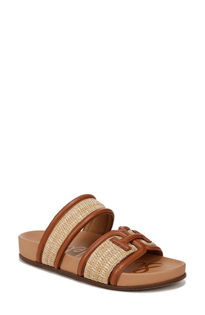 Shop Sam Edelman Rowan Sandal In Dark Natural/ Rich Cognac