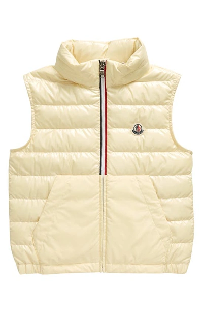Shop Moncler Kids' Apatou Down Puffer Vest In Yellow