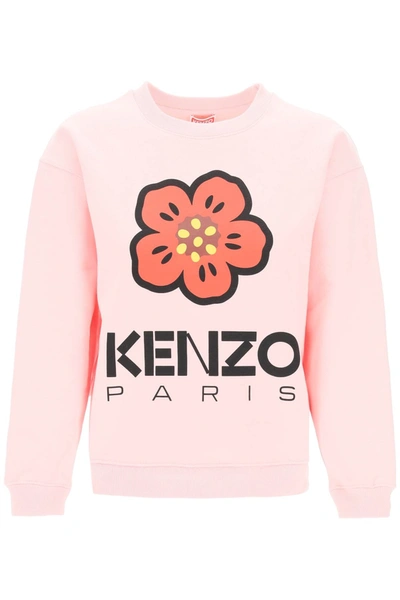 Shop Kenzo Bokè Flower Crew Neck Sweatshirt In Pink