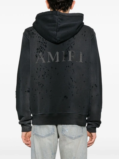Shop Amiri Men Ma Logo Shotgun Zip Hoodie In 051 Faded Black