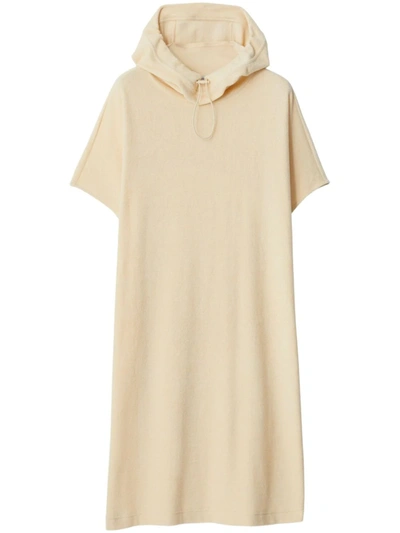 Shop Burberry Women Towelling Hooded Dress In Calico
