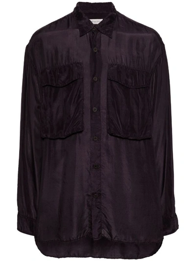 Shop Dries Van Noten Men Large Pocket Shirt In 402 Dark Purple