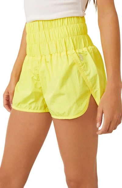 Shop Fp Movement The Way Home Shorts In Sun Yellow