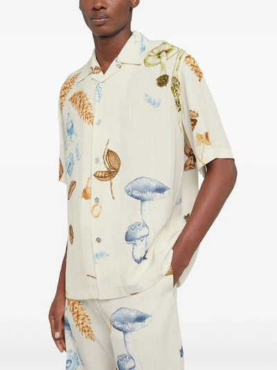 Shop Jil Sander Men Printed Forest Shirt In 960 Beige Multicolor