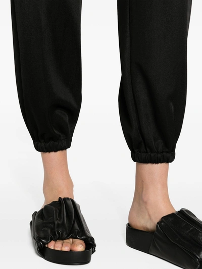 Shop Jil Sander Women Basic Ankle Banded Pants In 001 Black