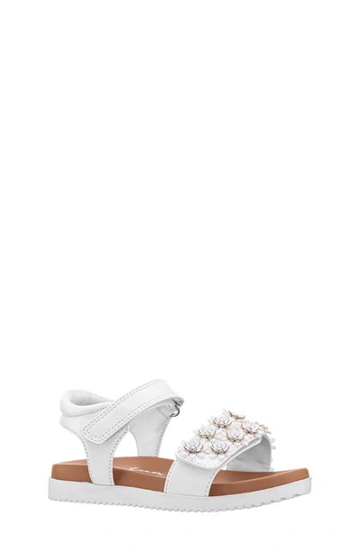 Shop Nina Kids' Neriah Sandal In White / White Glitter