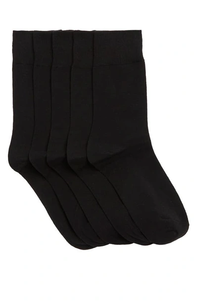 Shop Slate & Stone 5-pack Crew Socks In Black Multi