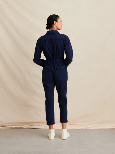 Shop Alex Mill Old Expedition Jumpsuit In Washed Twill In Deep Navy