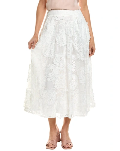 Shop Ted Baker Lace Midi Skirt In White