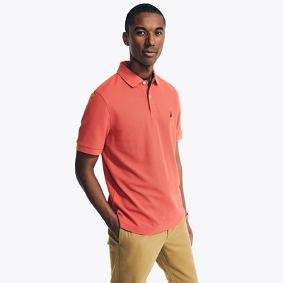 Shop Nautica Mens Sustainably Crafted Classic Fit Deck Polo In Red
