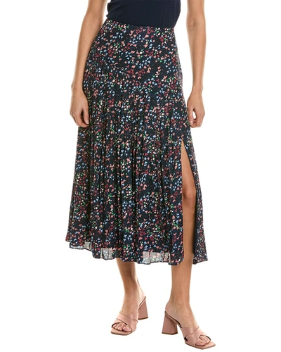 Shop Ted Baker Pleated Midi Skirt In Blue