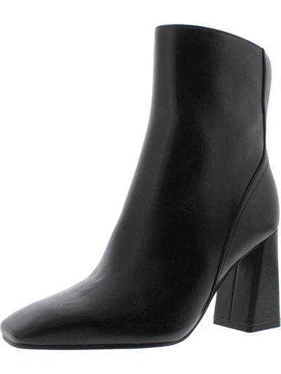Shop 27 Edit Lexi Womens Leather Square Toe Ankle Boots In Black