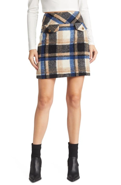 Shop Vero Moda Anne Check Miniskirt In Sodalite Blue Checks