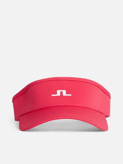 J. Lindeberg Yada Golf Visor In Rose Red In Pink