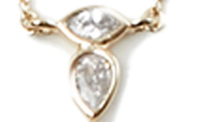 Shop Argento Vivo Sterling Silver Cubic Zirconia Station Y-necklace In Gold
