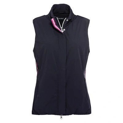 Golfino Pt Steady Line Waist Coat(bi Stretch) In 580 Dark Navy In Multi