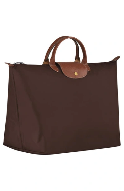 Shop Longchamp Large Le Pliage Travel Bag In Ebony