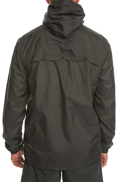 Quiksilver Overcast Water Repellent Hooded Windbreaker In Black