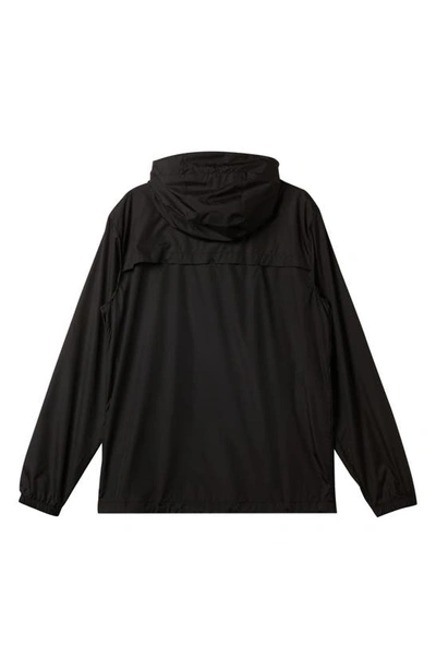 Quiksilver Overcast Water Repellent Hooded Windbreaker In Black