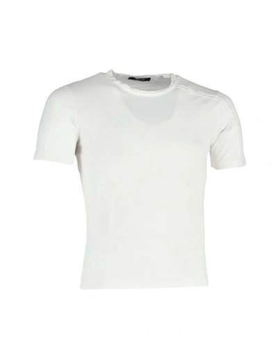 Shop Versace Plain Crewneck T-shirt In White Cotton