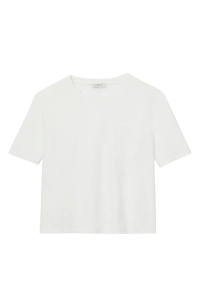 Shop Lafayette 148 Linen & Cotton Pocket T-shirt In White