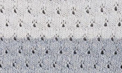 Shop Lafayette 148 Dégradé Colorblock Short Sleeve Sweater In Ice Blue Multi