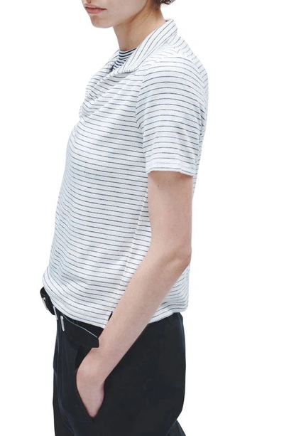 Shop Rag & Bone Stripe Polo Shirt In Ivrystripe