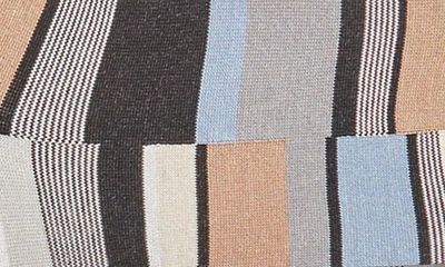 Shop Bugatchi Geo Pattern Cotton Blend Dress Socks In Mocha