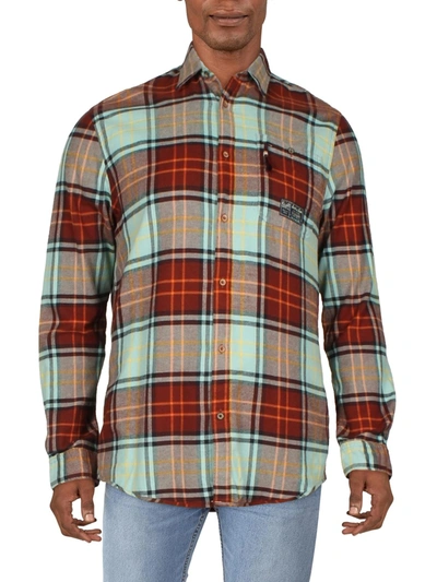 Shop Scotch & Soda Mens Flannel Plaid Button-down Shirt In Multi