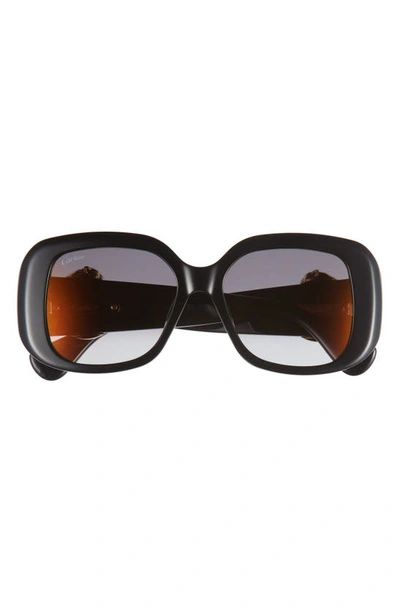 Shop Cartier 54mm Square Sunglasses In Black