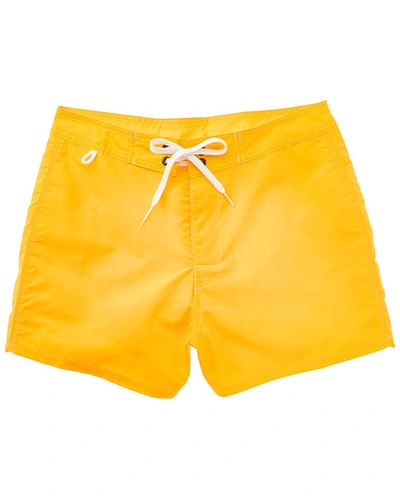 Shop Sundek Fix Waist Swim Trunk In Yellow