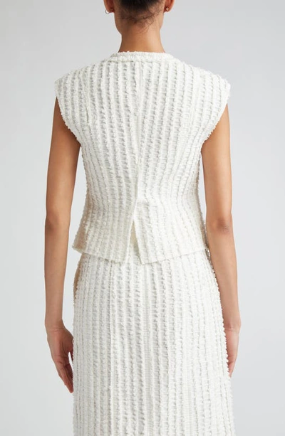 Shop Eenk Yuni Textured Sweater Vest In White