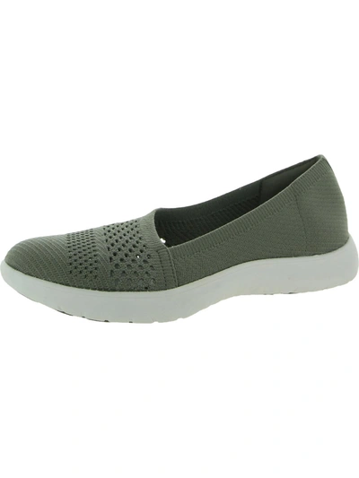 Shop Cloudsteppers By Clarks Adella Moon Womens Knit Comfort Insole Slip-on Shoes In Green