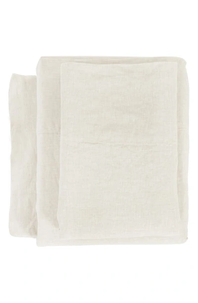 Pom Pom At Home Parker Linen Sheet Set In Cream