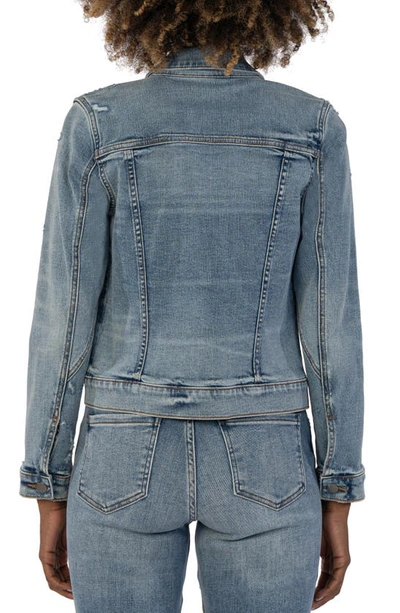 Shop Kut From The Kloth Ada Crop Denim Jacket In Pleasant