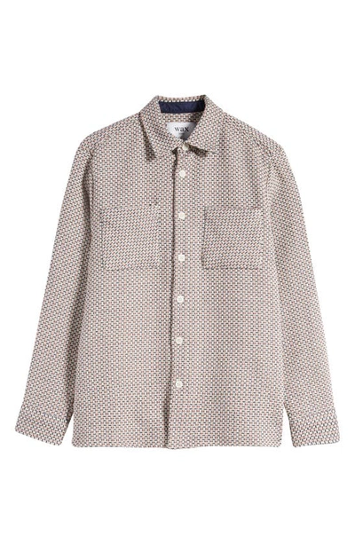 Shop Wax London Whiting Button-up Shirt In Rust Multi