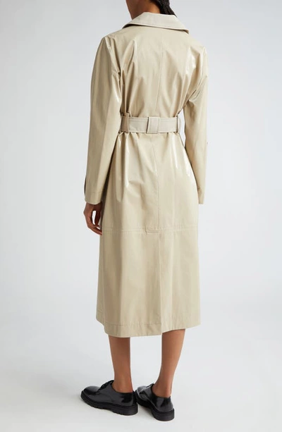 Shop Partow Carlo Water Repellent Coated Cotton Trench Coat In Sand
