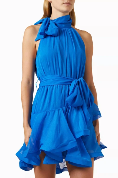 Shop Elliatt Swan Dress In Blue