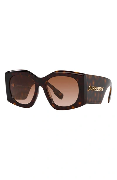 Shop Burberry Joni 55mm Gradient Square Sunglasses In Dk Havana