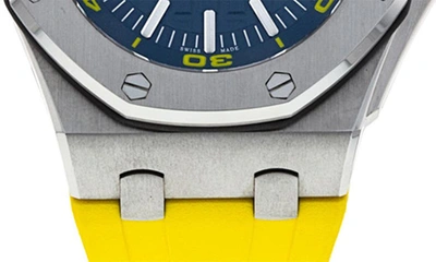 Shop Watchfinder & Co. Audemars Piguet  Royal Oak Offshore Rubber Strap Watch, 42mm In Blue