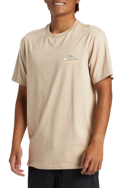 Shop Quiksilver Step Up Organic Cotton Graphic T-shirt In Plaza Taupe