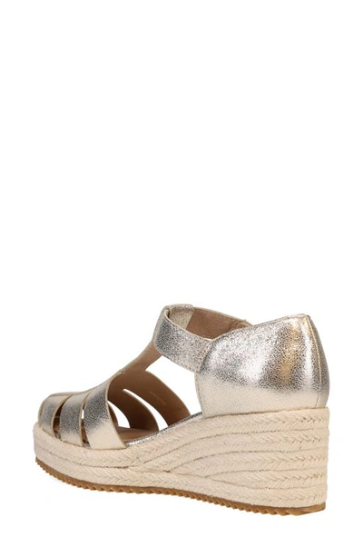 Shop Eileen Fisher Tilly Jute Wedge Fisherman Sandal In Platinum