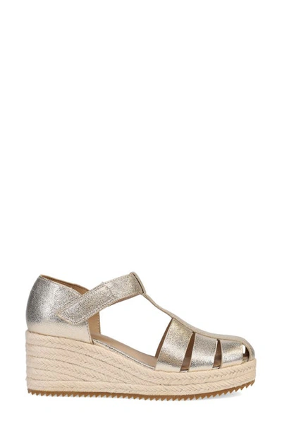 Shop Eileen Fisher Tilly Jute Wedge Fisherman Sandal In Platinum